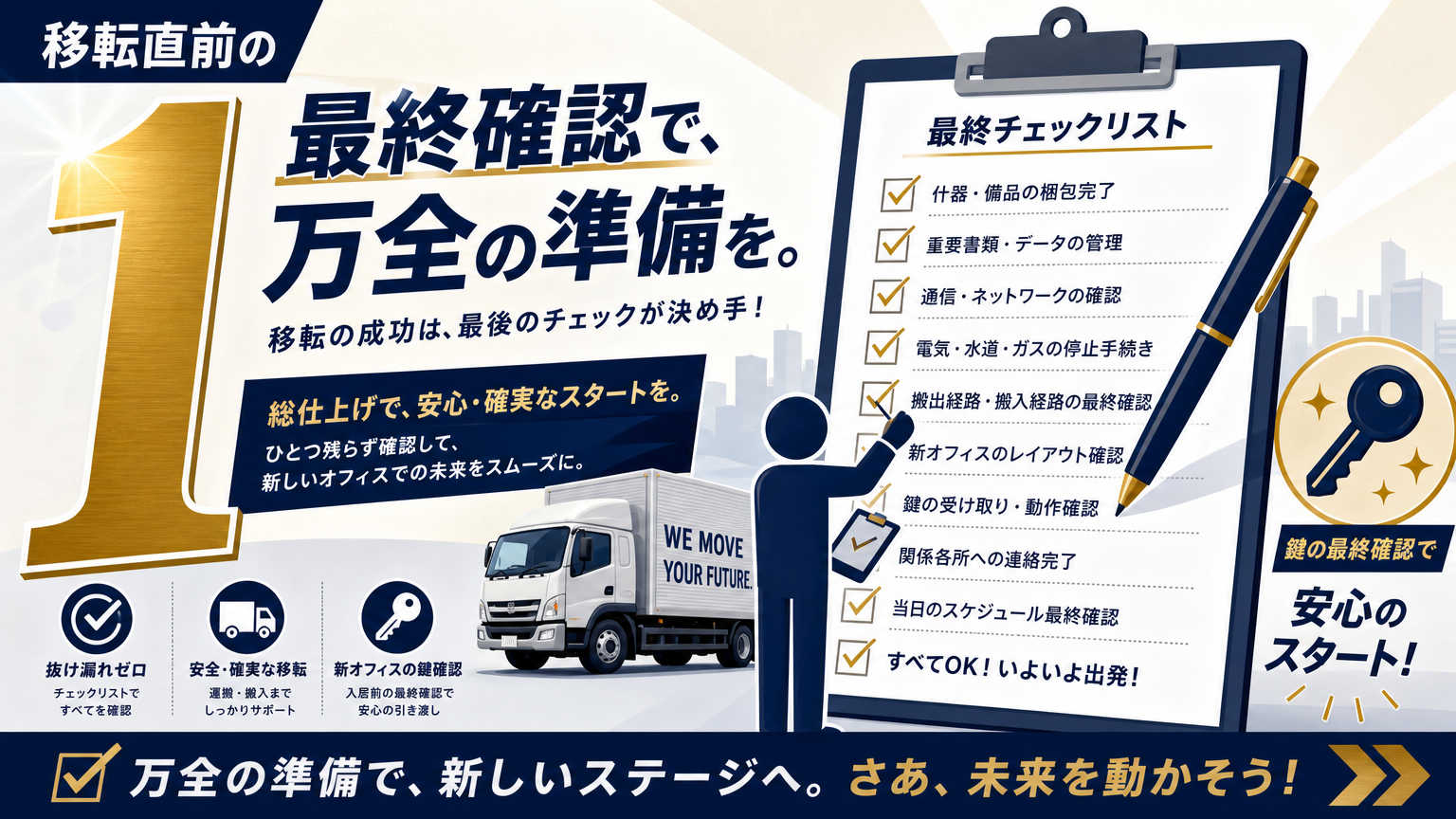 【1ヶ月前】移転スケジュールの最終準備